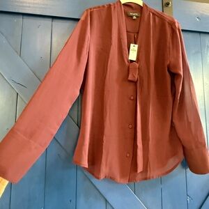 Banana Republic Women's Maroon Blouse, Medium NWT